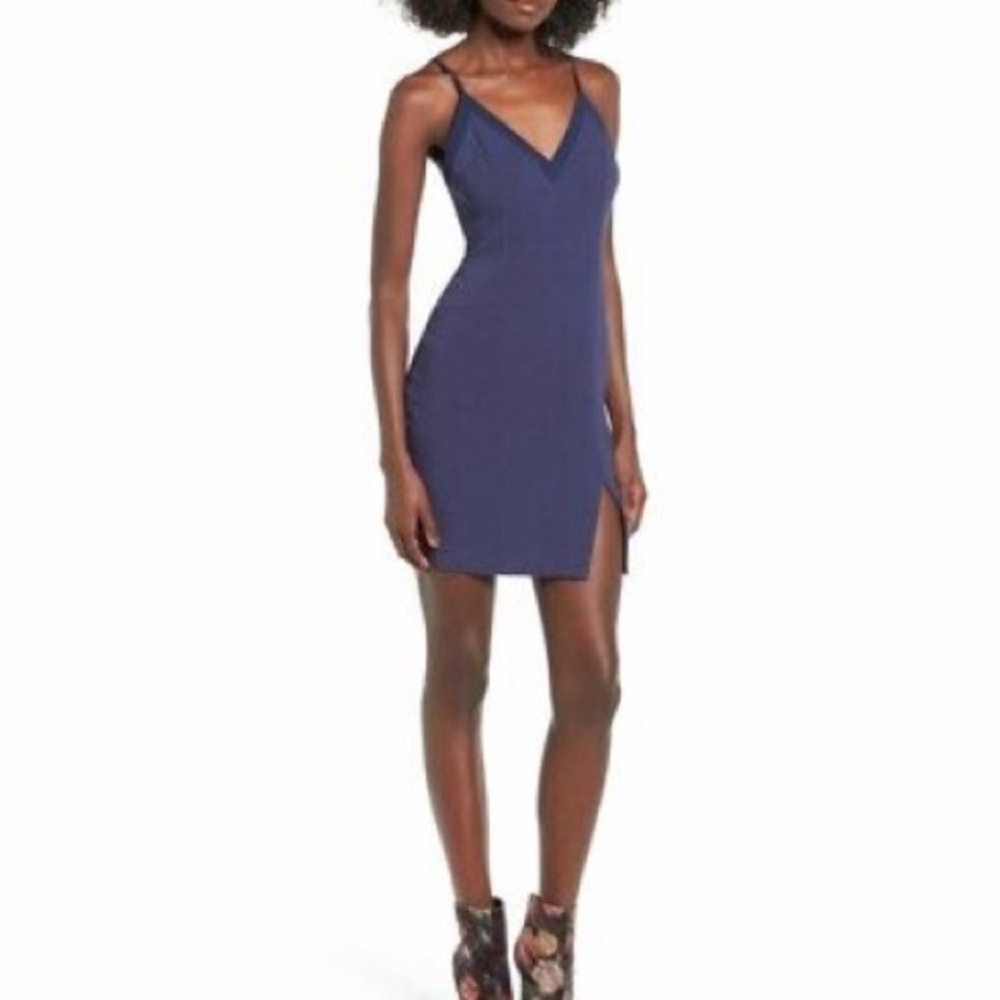ASTR The Label Cross Back V-Neck Dress